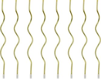 Svíčky zakroucené zlaté 14 cm, 8 ks