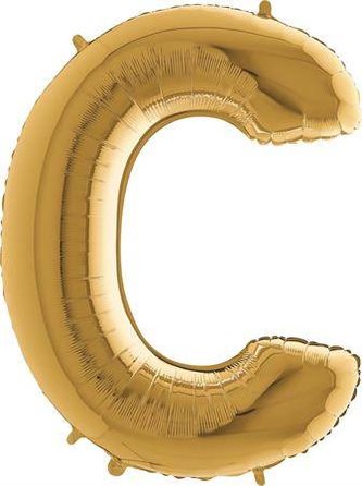 Foliové písmeno C zlaté 102 cm