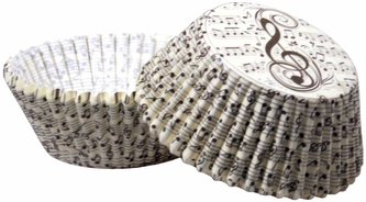 Košičky na muffiny houslový klíč (50 ks) - Alvarak