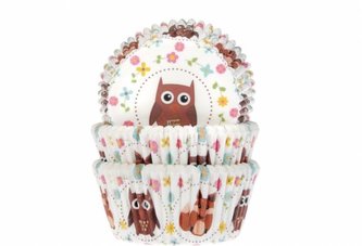 Košíčky na muffiny sova 50ks