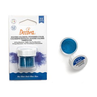 Prachová barva modrá 3g - Decora