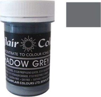Pastelová gelová barva Sugarflair (25 g) Shadow Grey