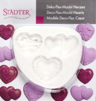 Silikonová forma na marcipán - srdíčka - Stadter