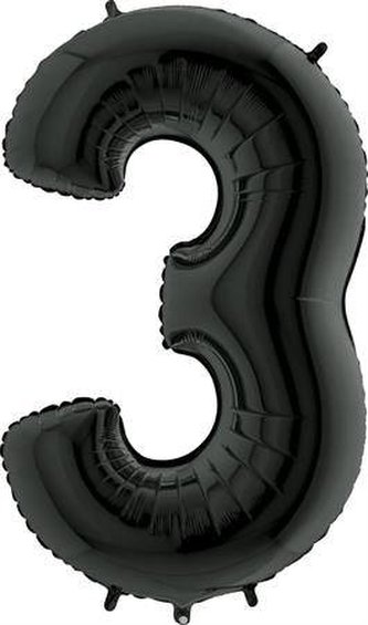 Foliová číslice - černá 3