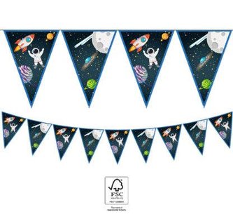 Vlaječková girlanda Vesmír - Rocket Space 230 cm