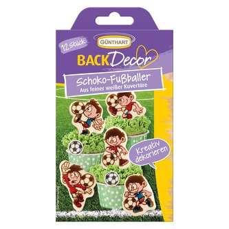 Čokoládové dekorace na dort 12ks fotbalisté - Gunthart