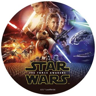 Fondánový jedlý papír na dort STAR WARS The Force Awakens - 20CM - Dekora