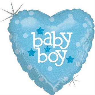 Foliový balonek srdce Baby boy 45 cm