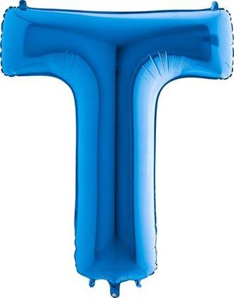 Nafukovací balónek písmeno T modré 102 cm - Grabo
