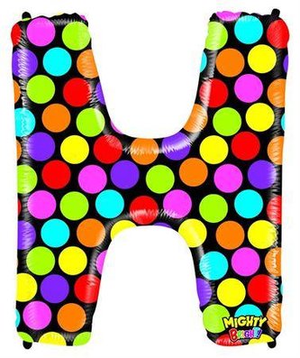 Nafukovací balónek písmeno H barevné 102 cm - Grabo