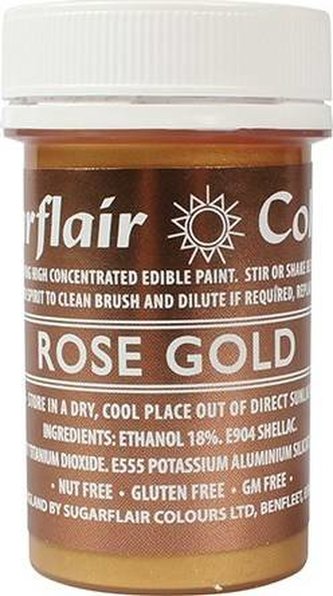 Tekutá glitterová barva Sugarflair (20 g) Rose Gold Paint