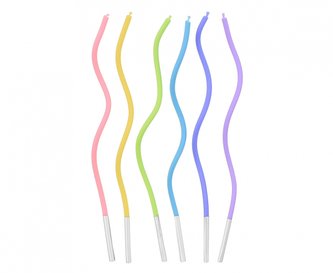 Svíčky pastelové kroucené 6ks - Godan