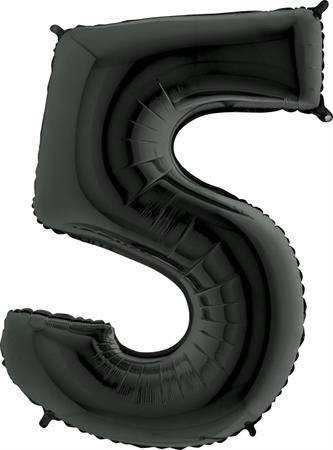 Foliová číslice - černá 5