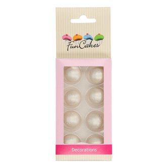 Čokoládové kuličky, stříbrné 8ks - FunCakes