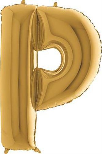 Foliové písmeno P zlaté 102 cm