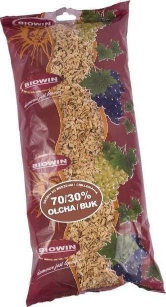 Dřevní štěpka na uzení a grilování -  olše/buk 750g - BIOWIN