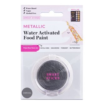 Metalická barva Water Activated Charcoal - Sweet Sticks