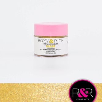 Prachová metalická barva  2,5g Highlighter zlatá - Roxy and Rich