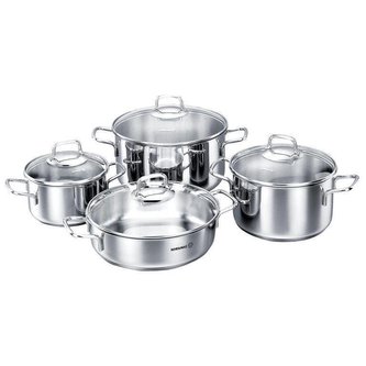 Sada nerezových hrnců Perla set – 4ks - Korkmaz