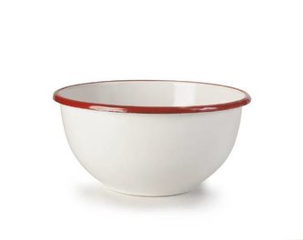 Smaltovaná miska červeno bílá 16cm - Ibili