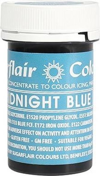 Gelová barva Sugarflair (25 g) Midnight Blue