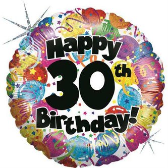 Nafukovací balónek k 30. narozeninám 46cm - Grabo
