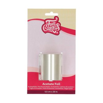 Acetátová fólie na dorty 5,5cm x 20m - FunCakes