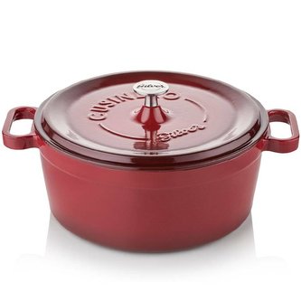 Litinový hrnec 20cm červený - Silver