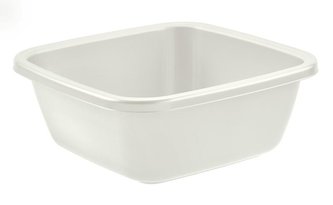 UMYVADLO ČTVERCOVÉ 9L, 34X34CM, BÍLÁ