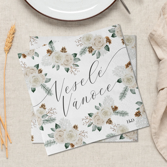 Ubrousky - Veselé Vánoce - VO balíček (30 balení)