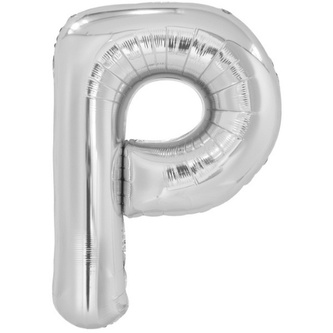 Foliové písmeno P stříbrné 100 cm - Amscan