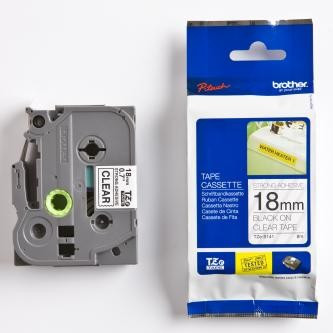 Brother TZ-S141 / TZe-S141, 18mm x 8m, černý tisk/průhledný podklad, originální páska