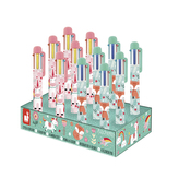 Janod DISPLEJ Vícebarevné pero 6 barev 2 motivy Jednorožec a Liška 12 ks