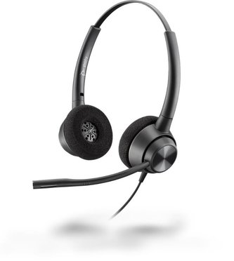 Poly EncorePro 320 USB-A, náhlavní souprava na obě uši se sponou Poly EncorePro 320 USB-A, náhlavní souprava na obě uši se sponou