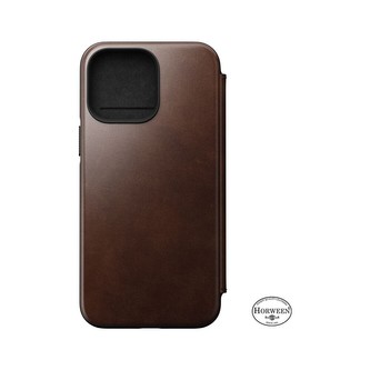 Nomad Leather MagSafe Folio iPhone 14 Pro Max hnědý