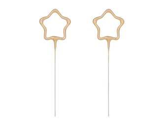 Ozdoba na dort - prskavky hvězda- 2 ks