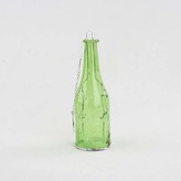 Závěsný skleněný svícen - zelené barvy - tvar láhve 0/24
