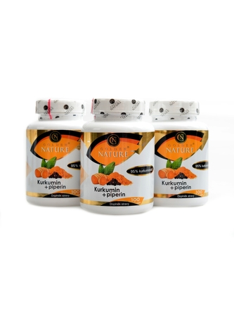 Golden Nature - Kurkumin 95% + Piperin 300 kapslí