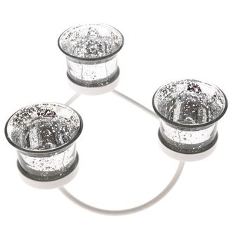 Kovový svícen - bílý, 0/9