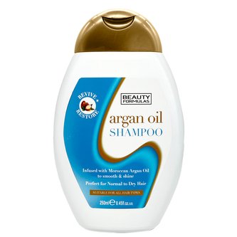 Beauty Formulas Šampón s arganovým olejem pro normální až suché vlasy 250ml