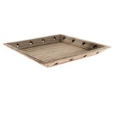 Dřevěný podnos se srdci - natur, 0/72