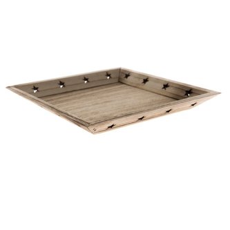 Dřevěný podnos se srdci - natur, 0/72