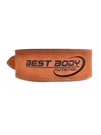 Best Body nutrition - Opasek powerlifting naturální hnědý B kvalita - velikost L