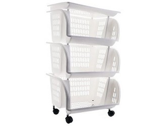 vozík 3 koše 39,2x29,7x63cm PH BÍ