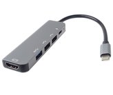 Adaptér USB-C na HDMI + USB3.0 + 2x USB2.0 + PD (power delivery)