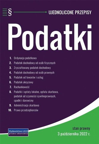 Podatki - ujednolicone przepisy - 3 X 2022