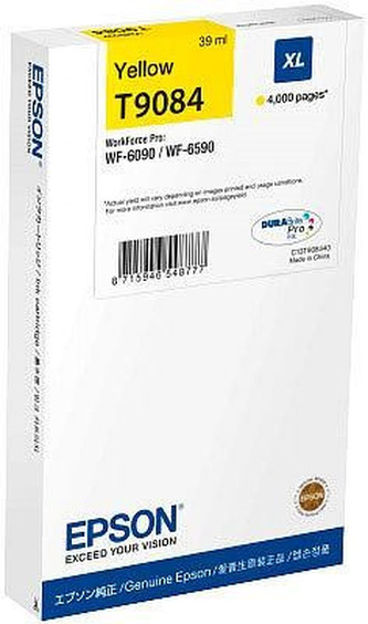 C13T908440 Inkoust pro Workforce Pro WF-6090, WF-6590 tiskárny, EPSON, žlutá, 4 tis. stran C13T908440 Inkoust pro Workforce Pro WF-6090, WF-6590 tiskárny, EPSON, žlutá, 4 tis. stran