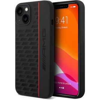 AMG Liquid Silicone Carbon Pattern kryt iPhone 14 černý