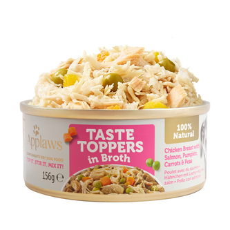 Applaws konzerva Dog Taste Toppers ve vývaru Kuře s lososem156g Applaws konzerva Dog Taste Toppers ve vývaru Kuře s lososem156g