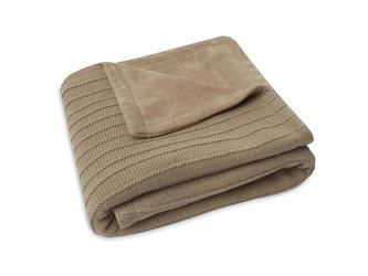 Deka pletená / samet 75x100 cm Pure Knit Biscuit
